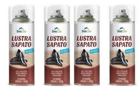 Kit 4 Lustra Sapato Incolor Domline Spray 200Ml