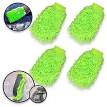 Kit 4 Luva Esponja Microfibra Automotiva Uso Geral Lavagem Kit 4 Luva Esponja Microfibra Automotiva Uso Geral Lavagem