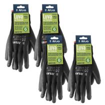 Kit 4 Luva Proteção Antiderrapante Em Pu Tamanho G At1304 Kit 4 Luva Proteção Antiderrapante Em Pu Tamanho G At1304