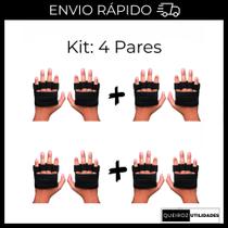 Kit: 4 Luvas Caleira De Academia Para Musculação Treino exercício funcional Fitness Bike Dedeira Bilateral Kit: 4 Luvas Caleira De Academia Para Musculação Treino exercício funcional Fitness Bike Dedeira Bilateral