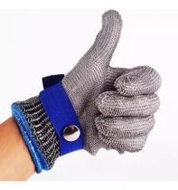 Kit 4 Luvas G açougueiro malha aço proteção segurança Kit 4 Luvas G açougueiro malha aço proteção segurança