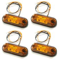 Kit 4 Luz de Posição -Carretinha - Led Oval - Reboque - Ambar