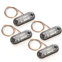 Kit 4 Luz de Posição -Carretinha - Led Oval - Reboque - Crystal