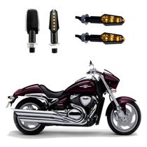 KIT 4 Luz Seta Esportiva Pisca de Led Modelo P29 Para Moto BOULEVARD M 1500 Ano 2009 2010 2011 2012 2013