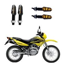 KIT 4 Luz Seta Esportiva Pisca de Led Modelo P29 Para Moto Honda NXR 150 BROS ES 2004 2005 2006 2007 2008 2009