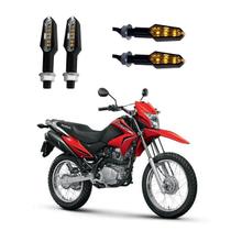 KIT 4 Luz Seta Esportiva Pisca de Led Modelo P29 Para Moto Honda NXR 150 BROS ESD 2004 2005 2006 2007 2008 2009