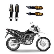 KIT 4 Luz Seta Esportiva Pisca de Led Modelo P29 Para Moto Honda NXR 160 BROS 2004 2005 2006 2007 2008 2009
