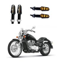 KIT 4 Luz Seta Esportiva Pisca de Led Modelo P29 Para Moto Honda SHADOW AM 750 Ano 2010 2011 2012 2013 2014 2015