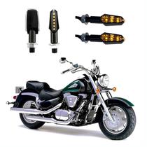 KIT 4 Luz Seta Esportiva Pisca de Led Modelo P29 Para Moto INTRUDER LC 1500 Ano 2003 2004 2005 KIT 4 Luz Seta Esportiva Pisca de Led Modelo P29 Para Moto INTRUDER LC 1500 Ano 2003 2004 2005