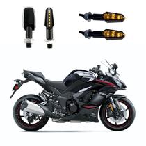 KIT 4 Luz Seta Esportiva Pisca de Led Modelo P29 Para Moto NINJA 1000 Ano 2004 2005 2006 2007 2008 2009 KIT 4 Luz Seta Esportiva Pisca de Led Modelo P29 Para Moto NINJA 1000 Ano 2004 2005 2006 2007 2008 2009