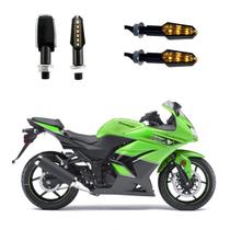 KIT 4 Luz Seta Esportiva Pisca de Led Modelo P29 Para Moto NINJA 250R 2016 2017 2018 2019 2020 2021