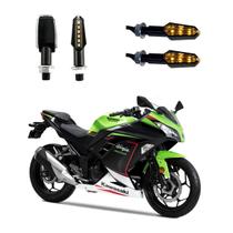 KIT 4 Luz Seta Esportiva Pisca de Led Modelo P29 Para Moto NINJA 300 Ano 2010 2011 2012 2013 2014 2015