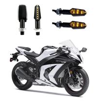 KIT 4 Luz Seta Esportiva Pisca de Led Modelo P29 Para Moto NINJA ZX10R 1000CC 2010 2011 2012 2013 2014 2015 KIT 4 Luz Seta Esportiva Pisca de Led Modelo P29 Para Moto NINJA ZX10R 1000CC 2010 2011 2012 2013 2014 2015