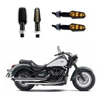 KIT 4 Luz Seta Esportiva Pisca de Led Modelo P29 Para Moto VULCAN 900 Ano 2016 2017 2018 2019 2020 2021