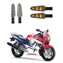 KIT 4 Luz Seta Esportiva Pisca Led de Carbono Modelo P03 Moto Honda CBR 600F 2004 2005 2006 2007 2008 2009