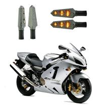 KIT 4 Luz Seta Esportiva Pisca Led de Carbono Modelo P03 Moto NINJA ZX-12R 1200 CC 2010 2011 2012 2013 2014 2015 KIT 4 Luz Seta Esportiva Pisca Led de Carbono Modelo P03 Moto NINJA ZX-12R 1200 CC 2010 2011 2012 2013 2014 2015