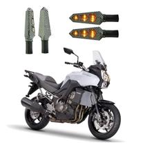 KIT 4 Luz Seta Esportiva Pisca Led de Carbono Modelo P03 Moto VERSYS 1000cc Ano 2004 2005 2006 2007 2008 2009 KIT 4 Luz Seta Esportiva Pisca Led de Carbono Modelo P03 Moto VERSYS 1000cc Ano 2004 2005 2006 2007 2008 2009