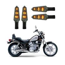 KIT 4 Luz Seta Esportiva Pisca Led de Carbono Modelo P03 Moto VULCAN 750CC 1991 1992 1993 1994