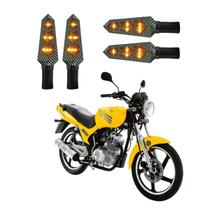 KIT 4 Luz Seta Esportiva Universal Pisca Led de Carbono Modelo P03C Moto DAFRA SPEED 150 2012 2013 2014 2015