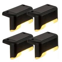 Kit 4 Luzes Solar LED Balizador Escada Jardim Externo Kit 4 Luzes Solar LED Balizador Escada Jardim Externo