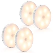 Kit 4 Luzinha Momo Lifestyle Luminária LED com sensor de presença e fotocélula, recarregável USB