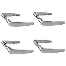 Kit 4 Maçaneta Cromada Alavanca Para Fechadura Porta Tamanho Universa Stam Kit 4 Maçaneta Cromada Alavanca Para Fechadura Porta Tamanho Universa Stam