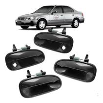 Kit 4 Maçaneta Externa Civic 1996 1997 1998 1999 2000 Novas