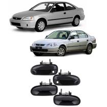 Kit 4 Maçaneta Externa Porta Honda Civic 96 97 98 99 a 2000