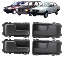Kit 4 Maçaneta Interna Gatilho Porta Elba Uno Prêmio 1983 1984 1985 Até 1994 Preto