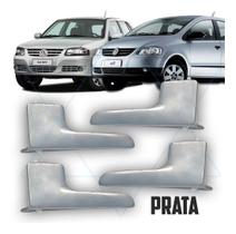 Kit 4 Maçaneta Interna Gol Parati G4 Fox Space Cross Prata