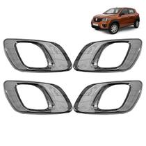 Kit 4 Maçaneta Interna Porta Kwid Cromada Haste Curva Kit 4 Maçaneta Interna Porta Kwid Cromada Haste Curva