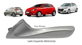 Kit 4 Maçaneta Interna Puxador Prata Hb20 2012 13 14 A 2020
