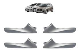 Kit 4 Maçaneta Interna Puxador Prata Hb20 2012 13 14 A 2020 Kit 4 Maçaneta Interna Puxador Prata Hb20 2012 13 14 A 2020