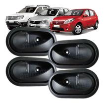 Kit 4 Maçaneta Puxador Interna Sandero Logan Duster Oroch Kit 4 Maçaneta Puxador Interna Sandero Logan Duster Oroch