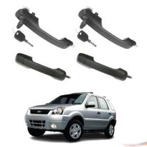 Kit 4 Maçanetas Extr Completo C/ Chave Ecosport G1 02 A 12 - Universal