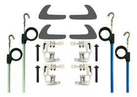 Kit 4 Maçanetas GRAFITE Interno Gatilho Porta Gol G3 G2 Parati