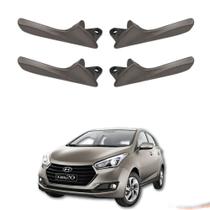 Kit 4 Maçanetas Interna Cinza Puxador Compatível Com Hb20 Hb20s 12 a 19