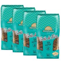 Kit 4 Macarrão Parafuso Integral Com Grão De Bico Mosmann 300g