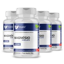 KIT 4 MAGNÉSIO QUELATO 60 CÁPS de 500 MG MUWIZ