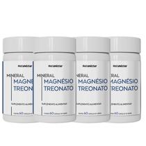 Kit 4 Magnésio Treonato Suplemento Alimentar Natural 100 Puro concentrado 240 Capsulas Original Kit 4 Magnésio Treonato Suplemento Alimentar Natural 100 Puro concentrado 240 Capsulas Original