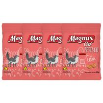 Kit 4 Magnus Cat Petisco Carne 40g