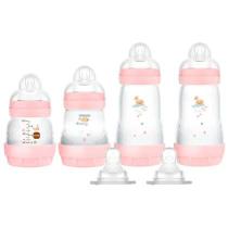 Kit 4 Mamadeiras 2 Bicos Extras Easy Start 0m Rosa Mam