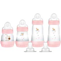 Kit 4 Mamadeiras Mam Easy Start Anticolica Gift Set 0m+ 2 Bicos Extra Rosa