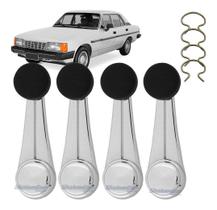Kit 4 Manivela Maçaneta Vidro Opala Chevette Caravan Preta Kit 4 Manivela Maçaneta Vidro Opala Chevette Caravan Preta
