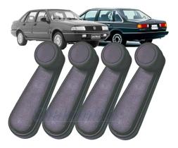 Kit 4 Manivela Vidro Santana Quantum Voyage 4 Portas Metal