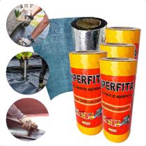 Kit 4 Manta Asfáltica Fita Telhado Autoadesiva 30 cm X 10m