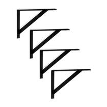 Kit 4 Mãos Francesas Reforçadas 45x26 cm Branco ou Preto Aço - NV708/NV728