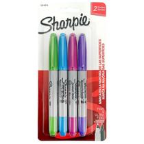 Kit 4 Marcadores Permanente Twin Tip 0,5mm-0,9mm Sharpie Fas