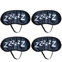 Kit 4 Máscara De Dormir ZZZ Tapa Olhos Anti Claridade Kit 4 Máscara De Dormir ZZZ Tapa Olhos Anti Claridade