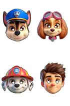 Kit 4 Máscaras Realista Infantil Patrulha Canina Envio Já ! Kit 4 Máscaras Realista Infantil Patrulha Canina Envio Já !